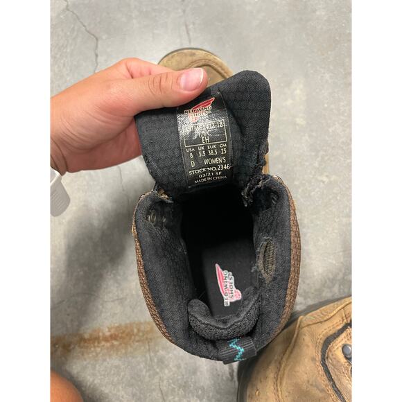 WOMENS SIZE 8 D RED WING SHOES ASTMF2413-18 WATERPROOF BOOTS STEEL TOE - Picture 5 of 6